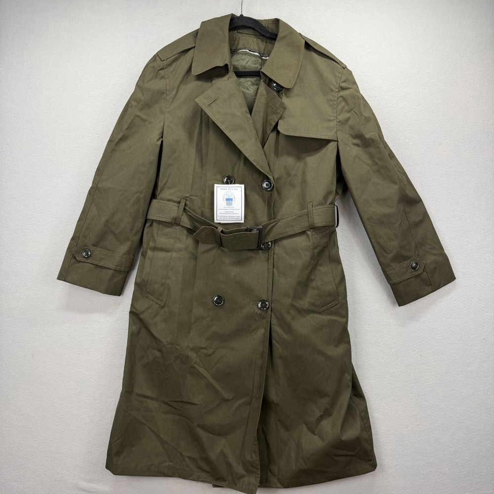 Garrison Collection US Army Heritage All Weather Coat Womens 18 Olive Green NEW